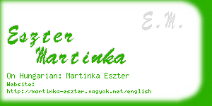 eszter martinka business card